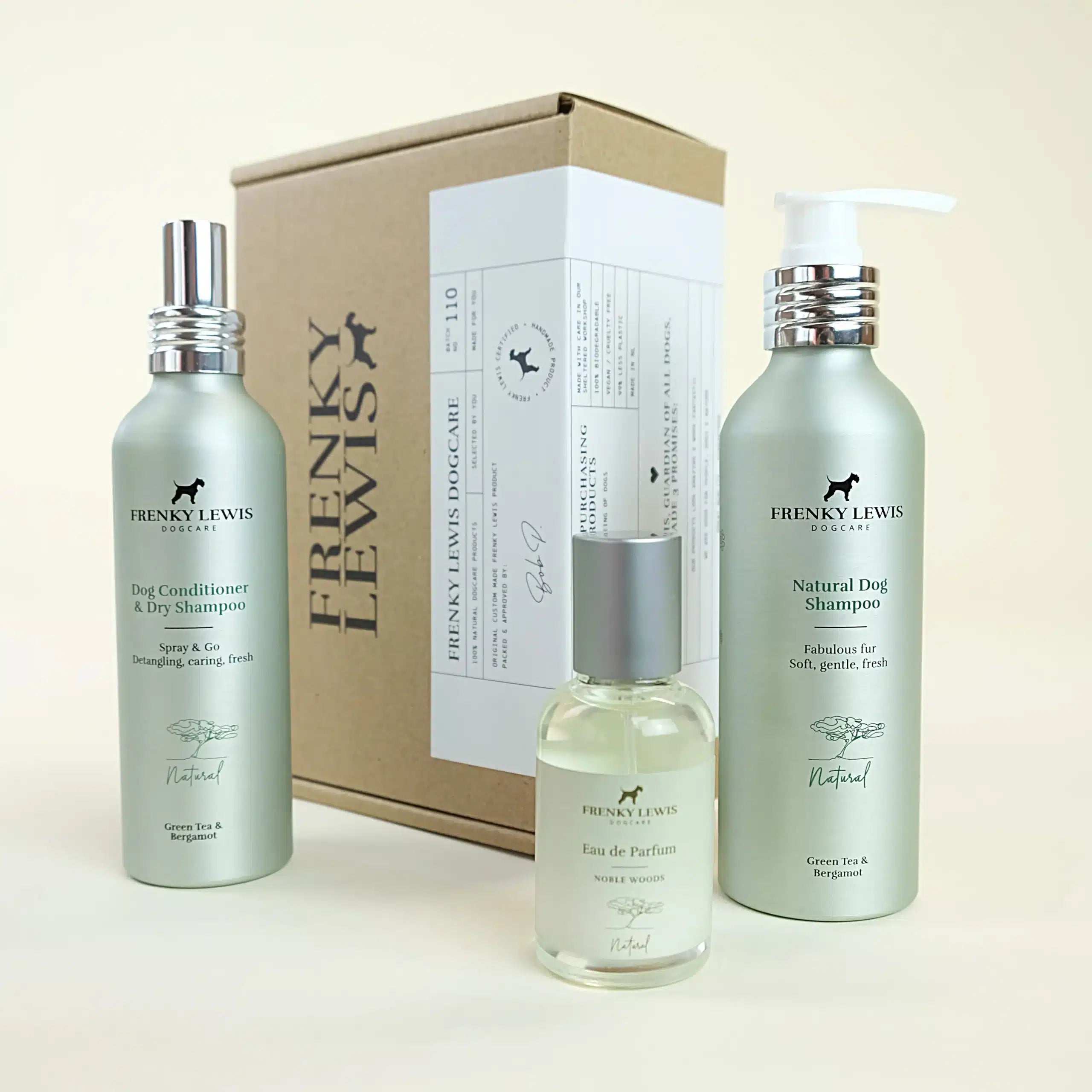 Shampoo + Droogshampoo/Conditioner spray + Parfum - Groene thee & Bergamot