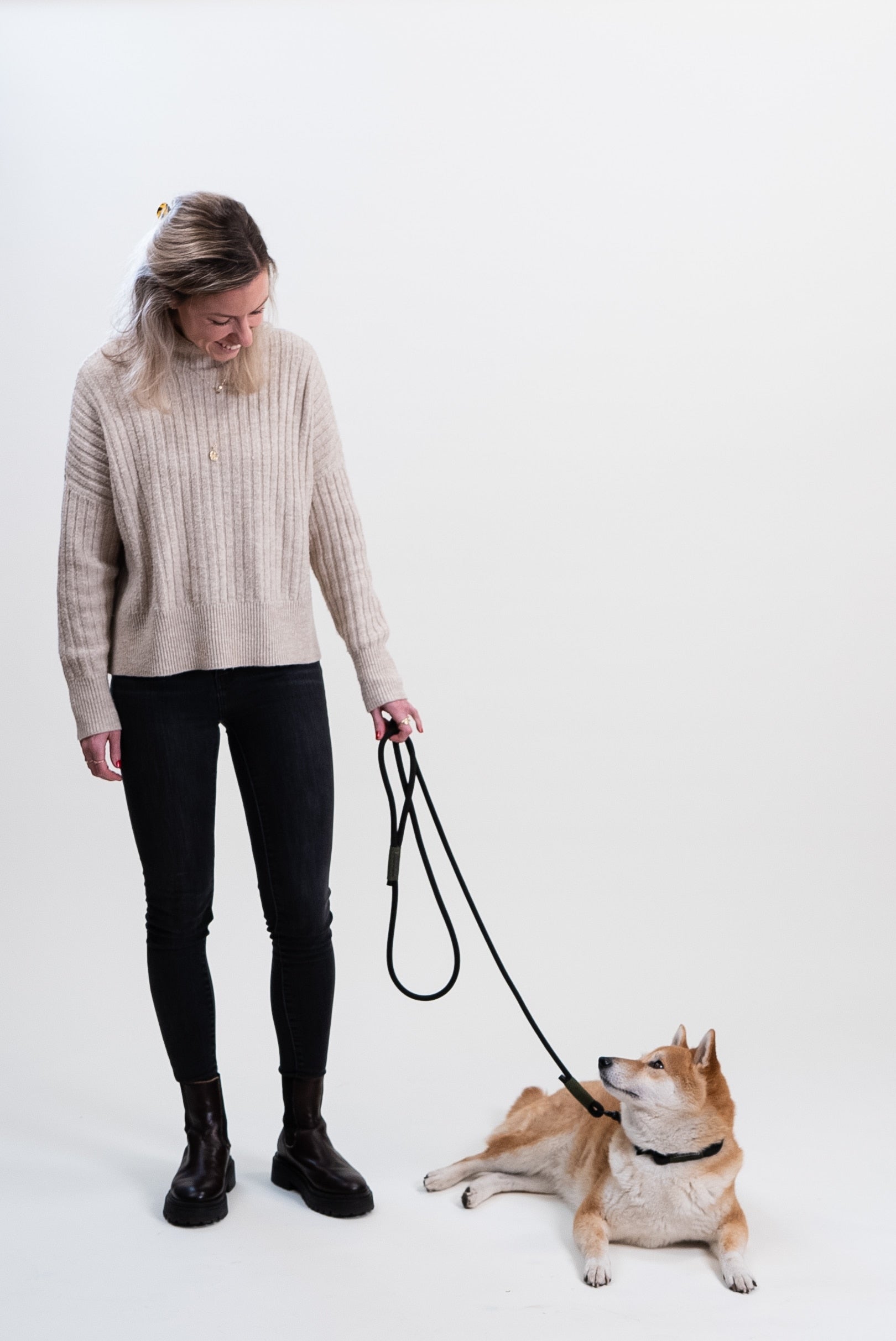 Dog Leash - Boba Black - 190cm