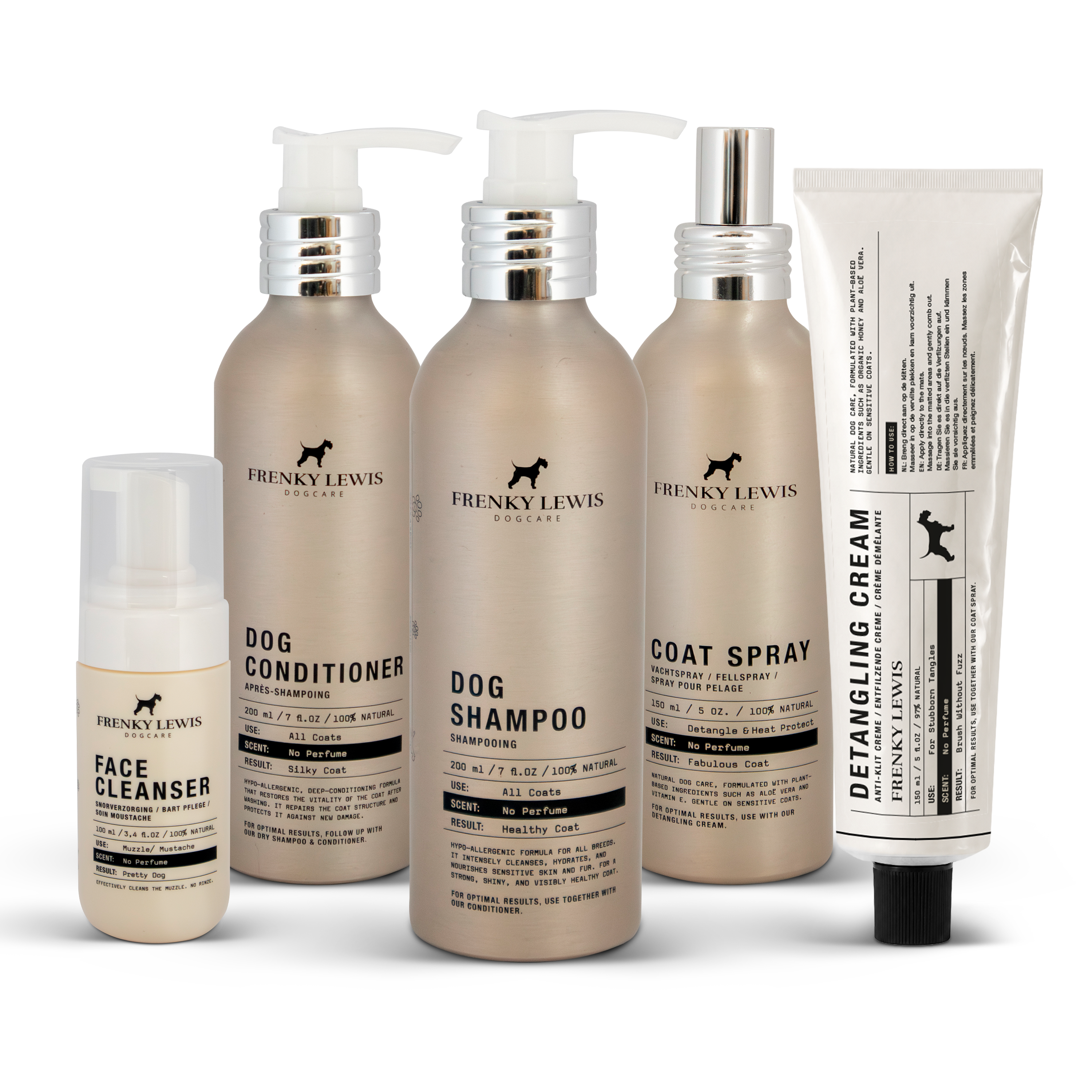 Pure Line compleet - Shampoo, Conditioner, Coat Spray, Detangling Cream & Face Cleanser